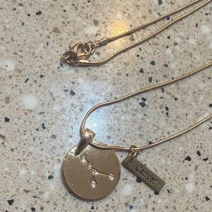Gold plated Cancer Zodiac Constellation Necklace